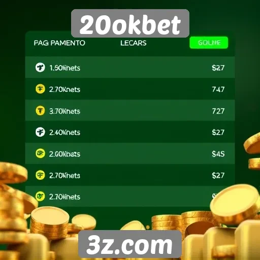 Opcões de pagamento disponíveis no 20okbet